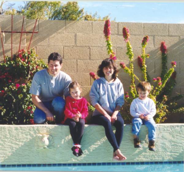 Our Family by the pool